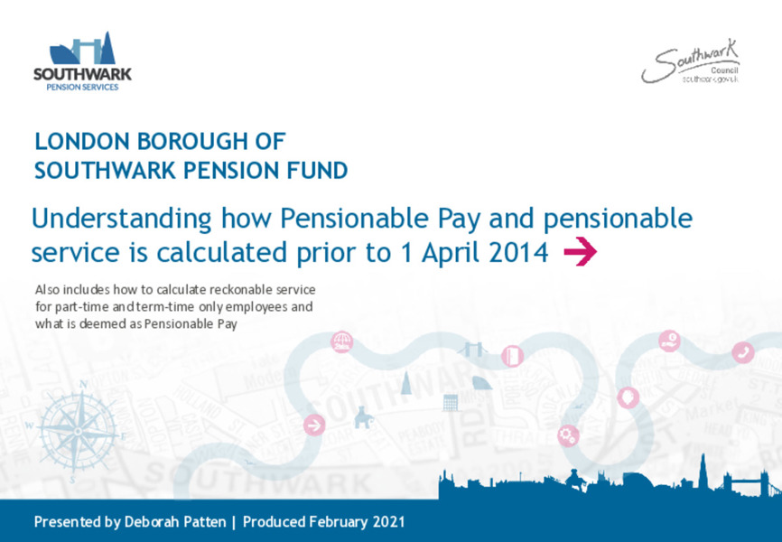 Understanding how Pensionable Pay and pensionable service is calculated prior to 1 April 2014 presentation