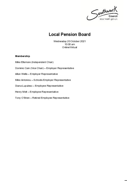 LPB meeting papers – 20 October 2021