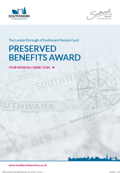 Preserved benefits award factsheet