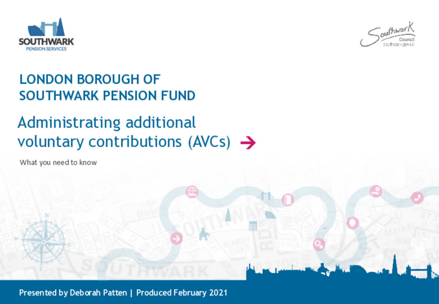 Administrating additional voluntary contributions (AVCs) presentation